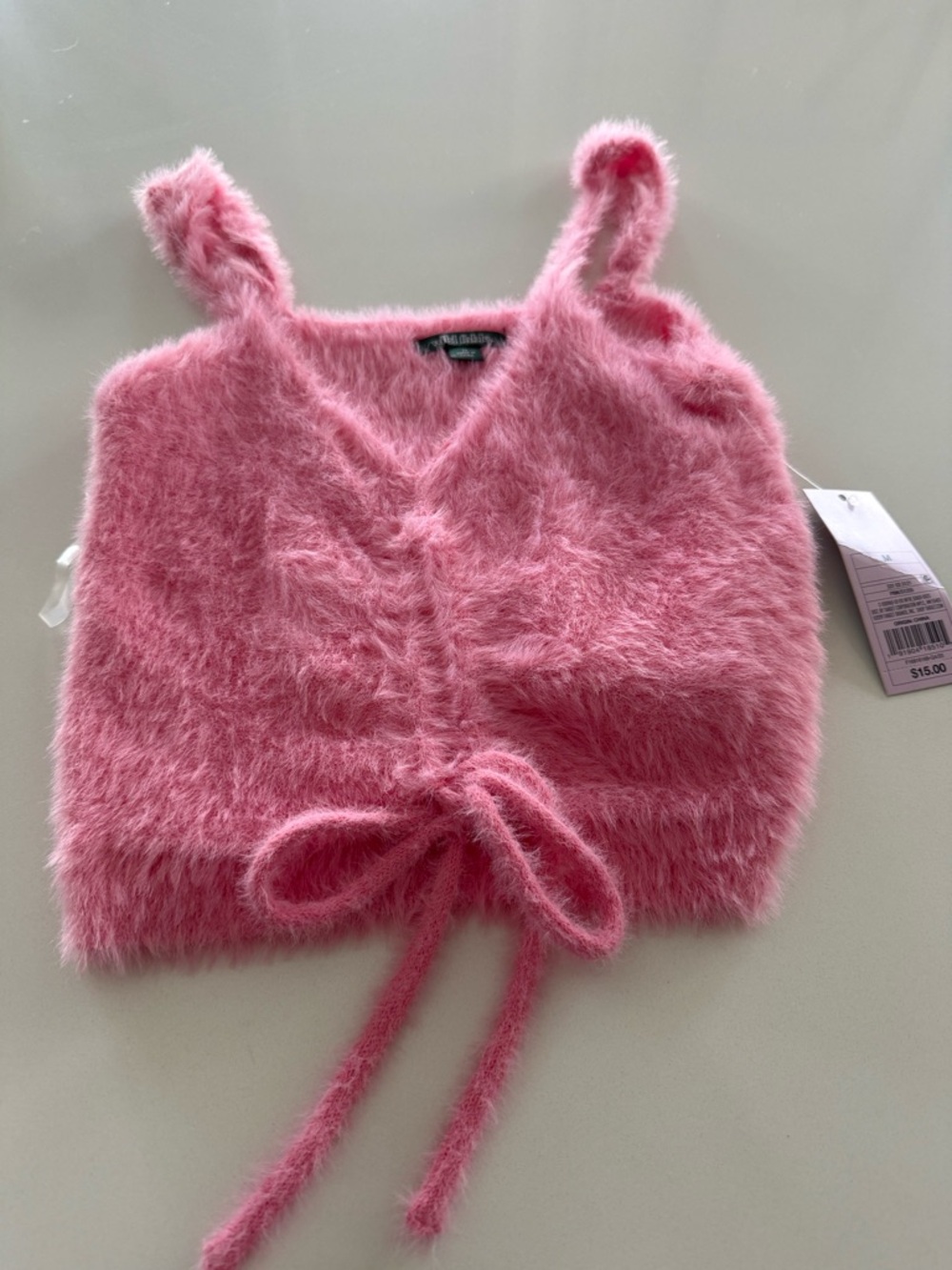 wild fable Plush Fuzzy Cropped Tank in Pink